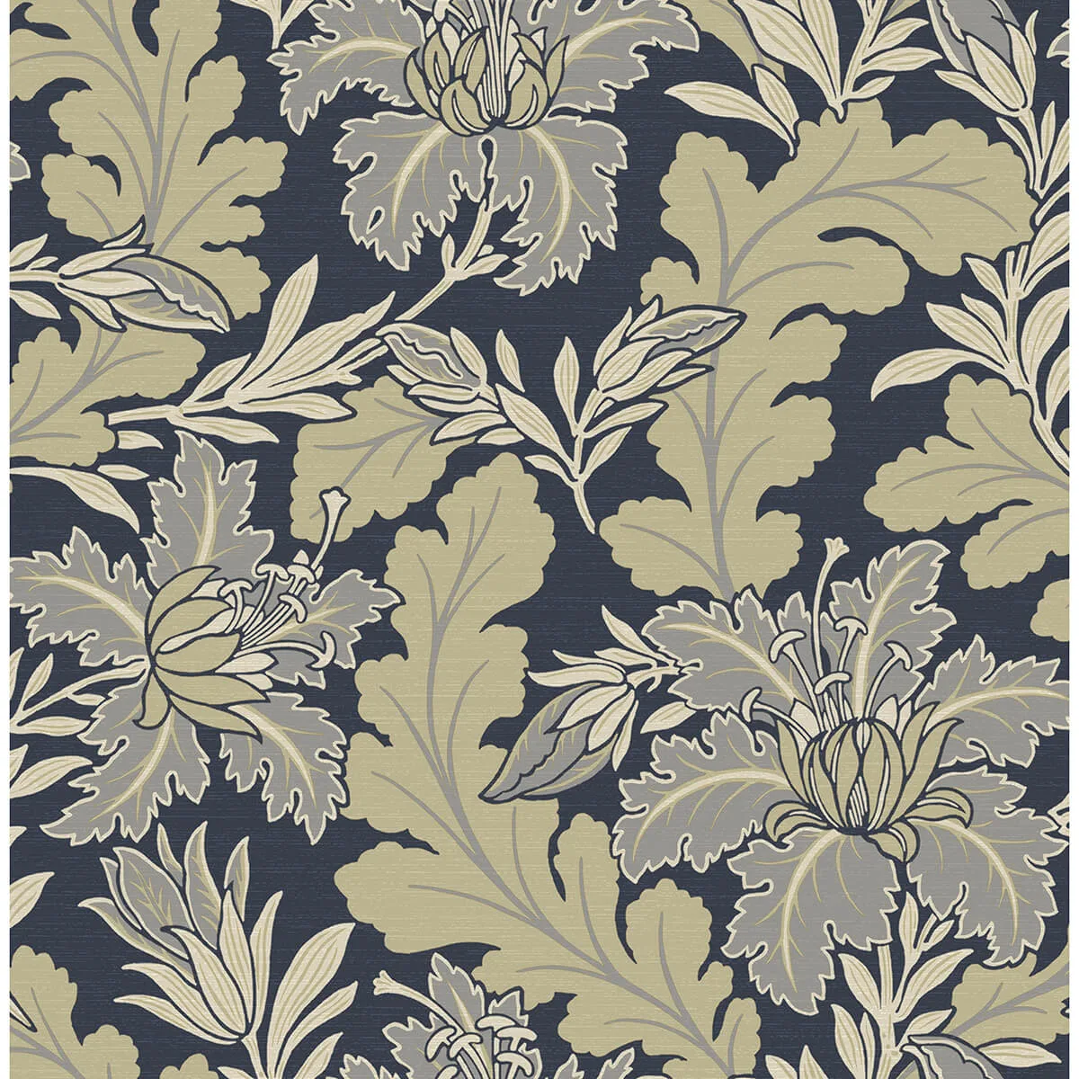 A-Street Prints Butterfield wallpaper, color Navy, SKU 2970-26141