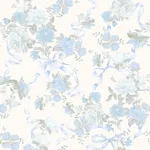 A-Street Prints Cabbage Rose Bow - Dusty River Blue Wallpaper | Buy Online A-Street Prints Cabbage Rose Bow wallpaper, color Dusty River Blue, SKU AST4654