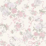 A-Street Prints Cabbage Rose Bow wallpaper, color Pretty in Pink, SKU AST4653