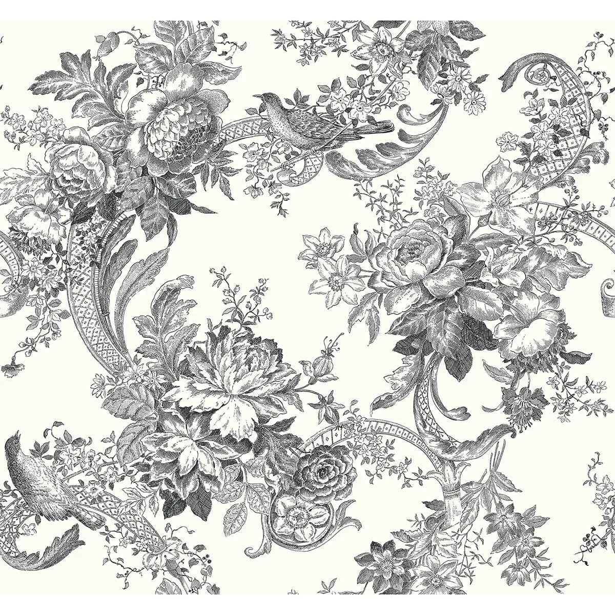A-Street Prints Carmel wallpaper, color Black, SKU 2927-81600