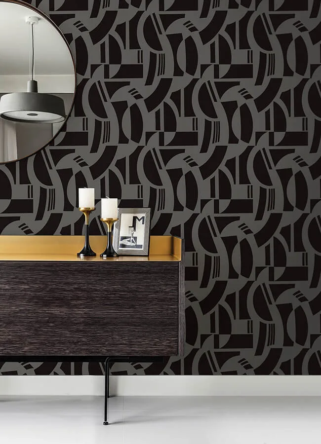 A-Street Prints Carter - Black Wallpaper | Buy Online A-Street Prints Carter wallpaper, color Black, SKU 4034-87379