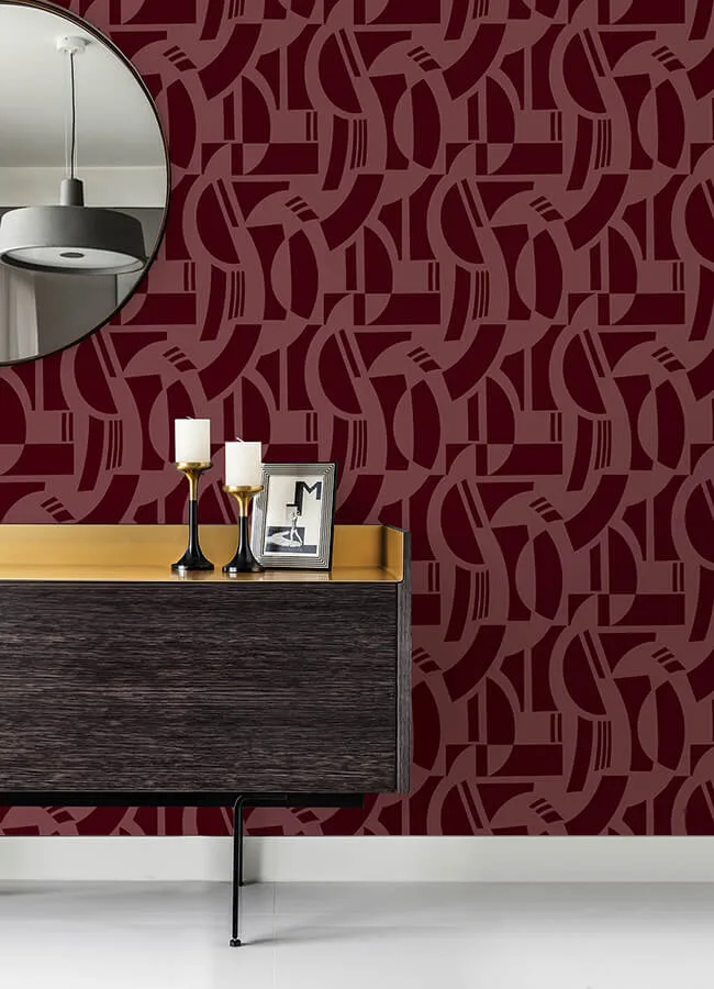 A-Street Prints Carter - Burgundy Wallpaper | Buy Online A-Street Prints Carter wallpaper, color Burgundy, SKU 4034-87380