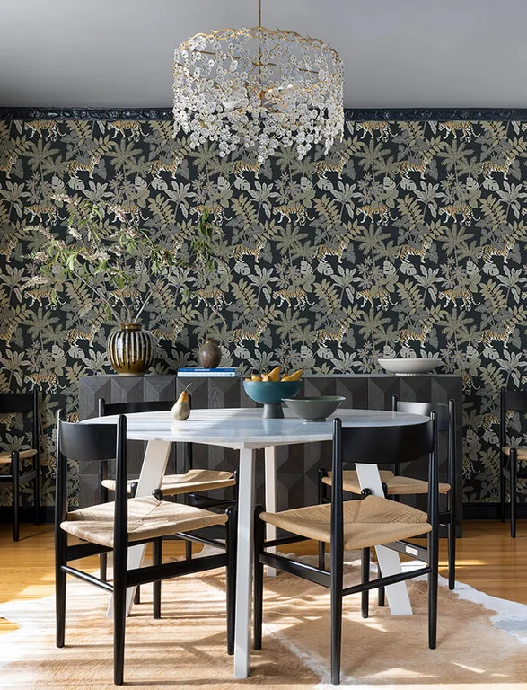 A-Street Prints Caspian wallpaper, color Charcoal, SKU 4146-27249