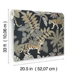 A-Street Prints Caspian wallpaper, color Charcoal, SKU 4146-27249