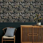 A-Street Prints Caspian wallpaper, color Charcoal, SKU 4146-27249