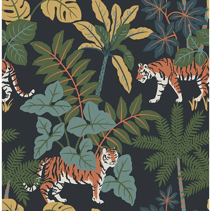A-Street Prints Caspian wallpaper, color Navy, SKU 4146-27248
