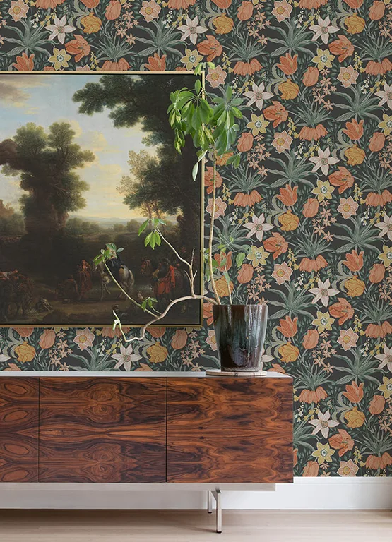 A-Street Prints Cecilia wallpaper, color Black, SKU 4143-34031