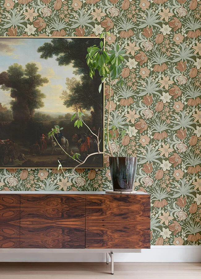 A-Street Prints Cecilia wallpaper, color Moss, SKU 4143-34029