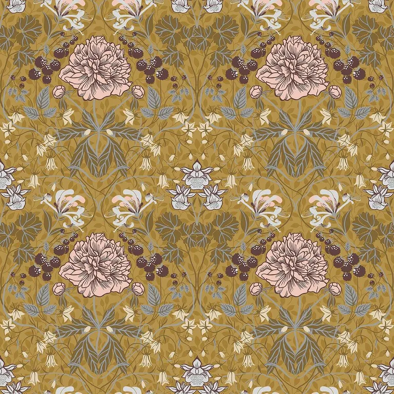 A-Street Prints Celestine wallpaper, color Mustard, SKU 2948-28016