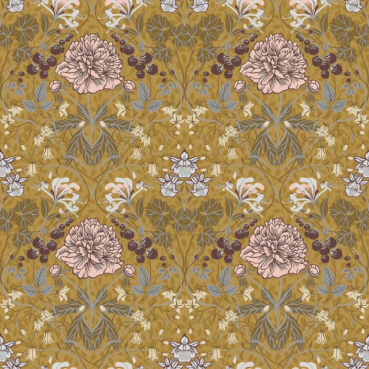 A-Street Prints Celestine wallpaper, color Mustard, SKU 2948-28016