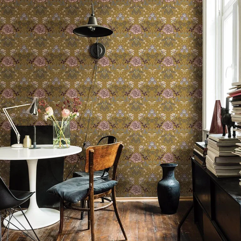 A-Street Prints Celestine wallpaper, color Mustard, SKU 2948-28016