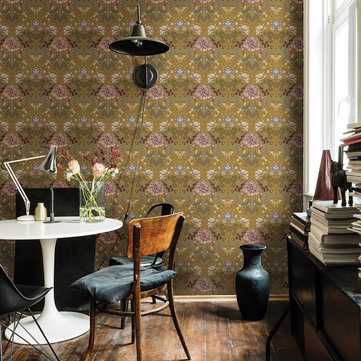 A-Street Prints Celestine wallpaper, color Mustard, SKU 2948-28016