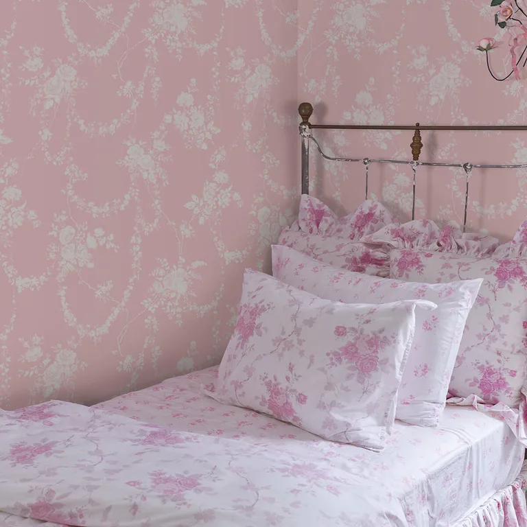 A-Street Prints Chandelier Gates wallpaper, color Easter Pink, SKU AST4110
