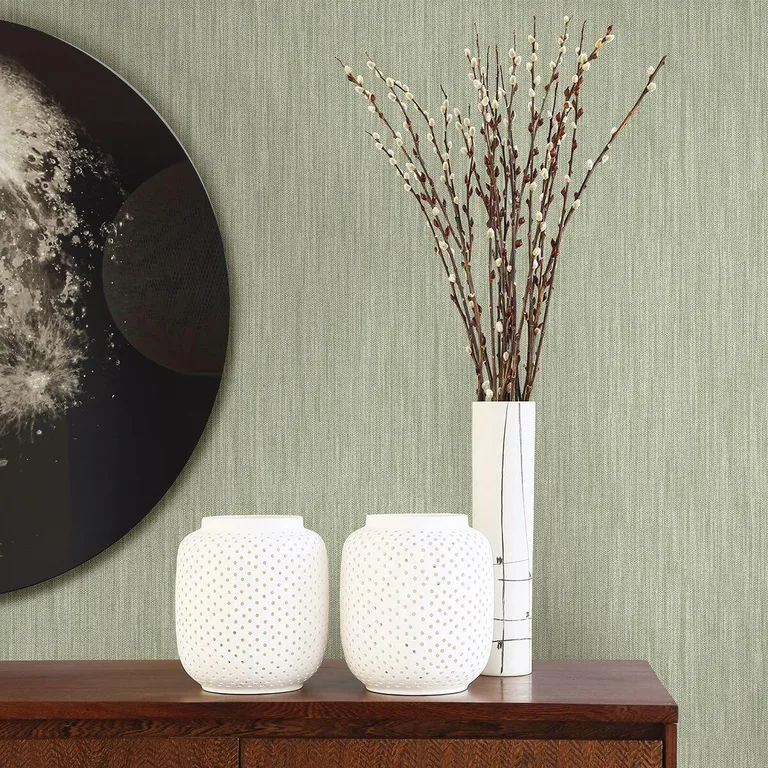 A-Street Prints Chenille wallpaper, color Sage, SKU 2903-25282