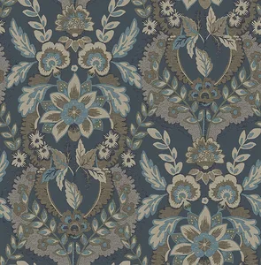 A-Street Prints Collins wallpaper, color Teal, SKU 4173-27653