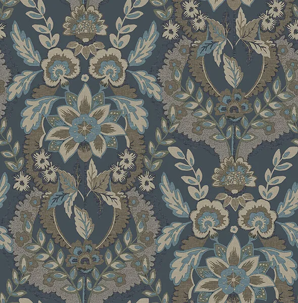 A-Street Prints Collins wallpaper, color Teal, SKU 4173-27653