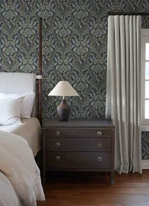 A-Street Prints Collins wallpaper, color Teal, SKU 4173-27653