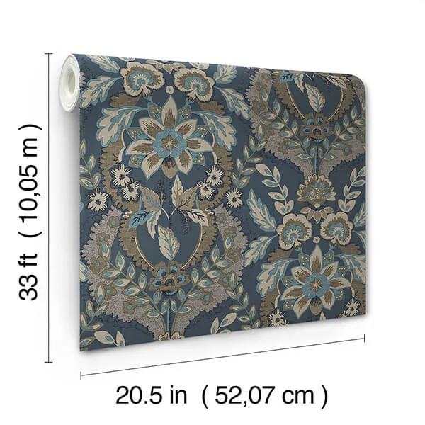 A-Street Prints Collins - Teal Wallpaper | Buy Online A-Street Prints Collins wallpaper, color Teal, SKU 4173-27653