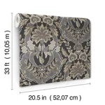 A-Street Prints Collins - Charcoal Wallpaper | Buy Online A-Street Prints Collins wallpaper, color Charcoal, SKU 4173-27654