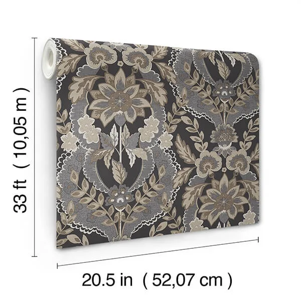 A-Street Prints Collins - Charcoal Wallpaper | Buy Online A-Street Prints Collins wallpaper, color Charcoal, SKU 4173-27654