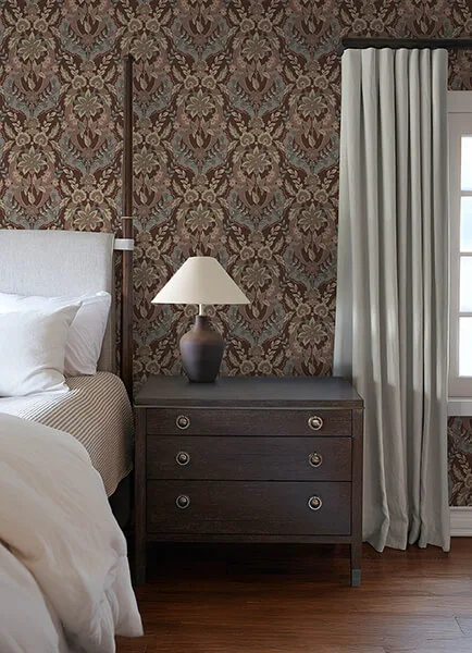 A-Street Prints Collins wallpaper, color Plum, SKU 4173-27656