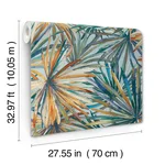 A-Street Prints Corifa wallpaper, color Sea Green, SKU 4193-7451
