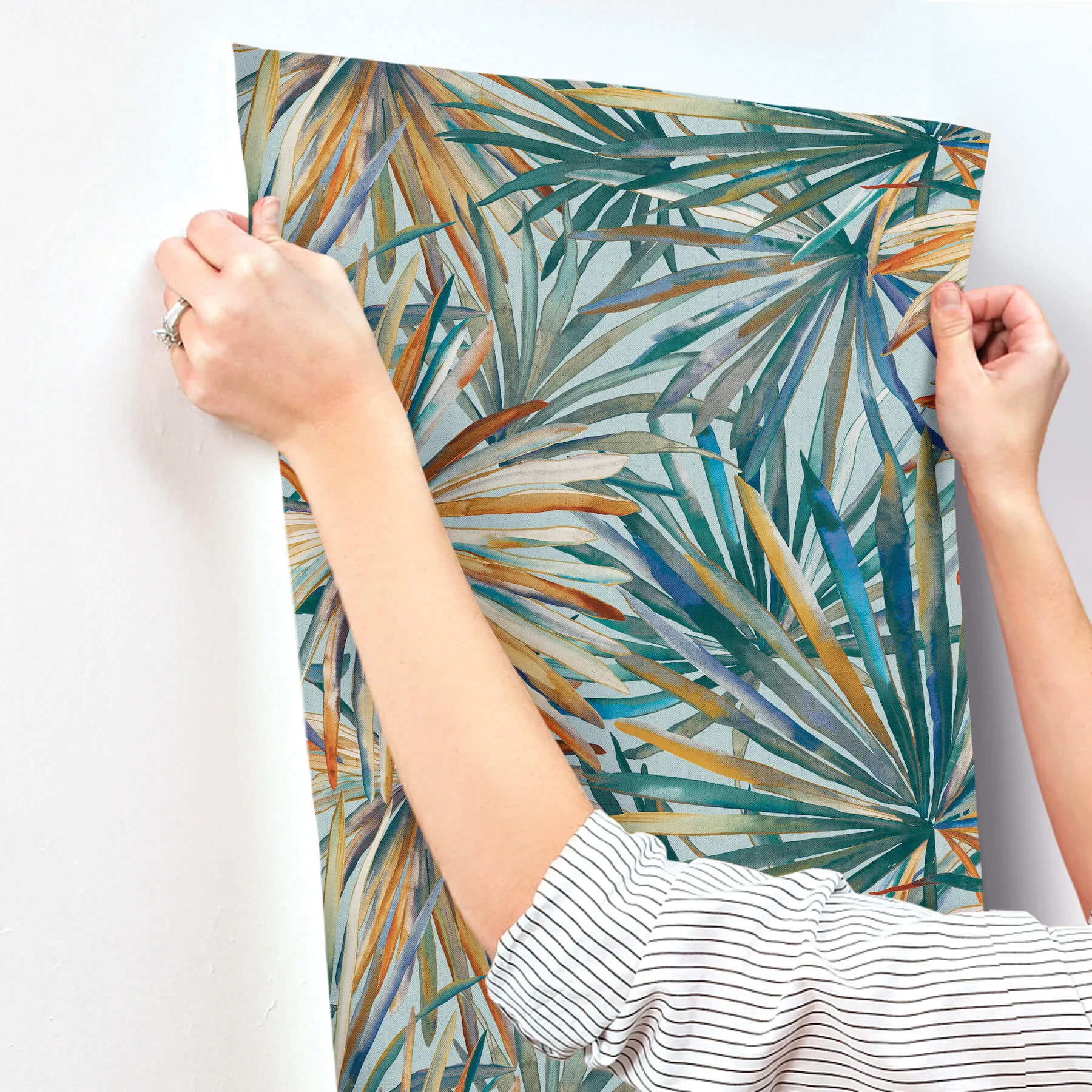 A-Street Prints Corifa wallpaper, color Sea Green, SKU 4193-7451