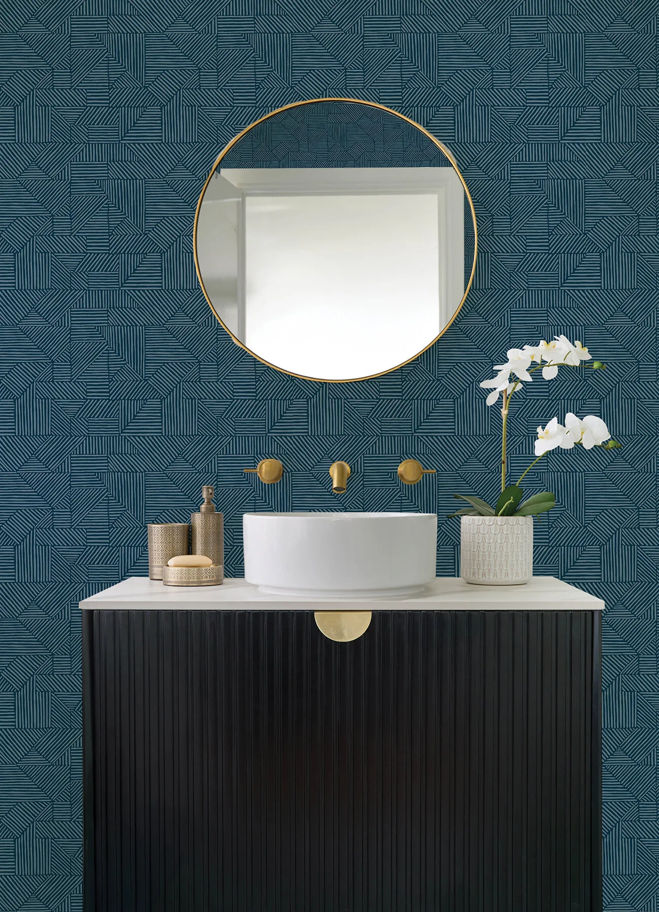A-Street Prints Crescendo wallpaper, color Dark Blue, SKU 4177-83301
