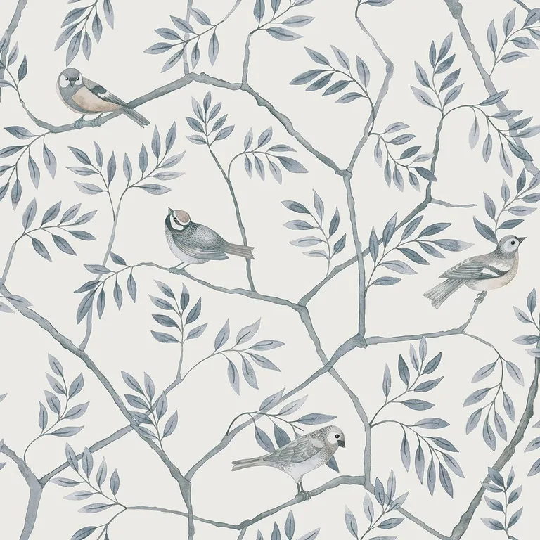 A-Street Prints Crossbill wallpaper, color Light Blue, SKU 2948-27016