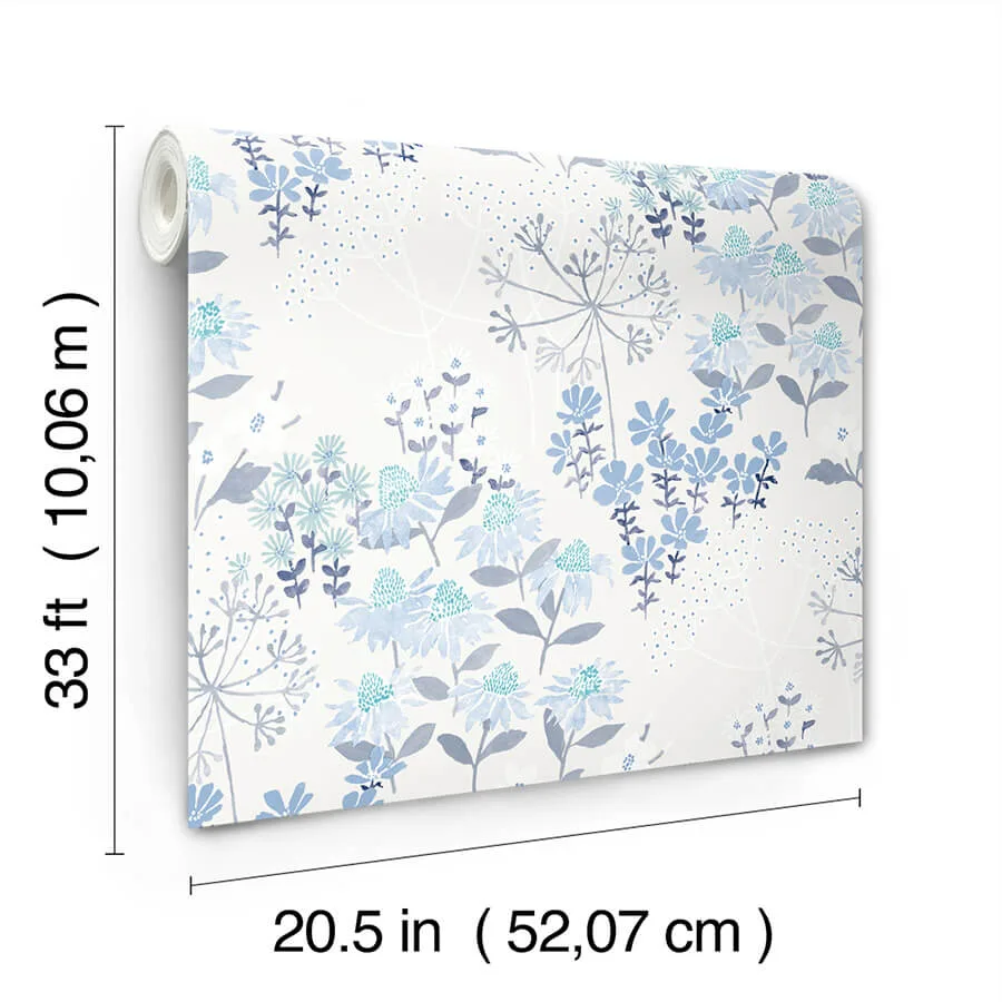 A-Street Prints Cultivate wallpaper, color Blue, SKU 4122-27017