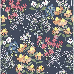 A-Street Prints Cultivate wallpaper, color Navy, SKU 4122-27016