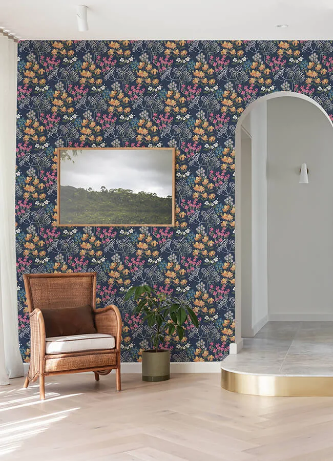 A-Street Prints Cultivate - Navy Wallpaper | Buy Online A-Street Prints Cultivate wallpaper, color Navy, SKU 4122-27016