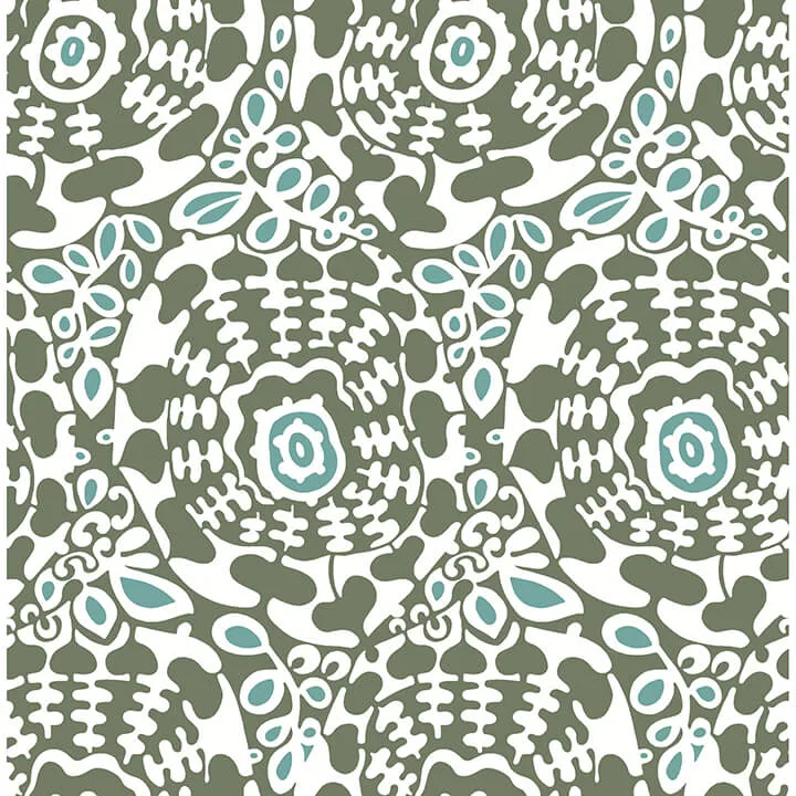 A-Street Prints Divine wallpaper, color Green, SKU 4122-27040