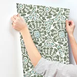 A-Street Prints Divine - Green Wallpaper | Buy Online A-Street Prints Divine wallpaper, color Green, SKU 4122-27040