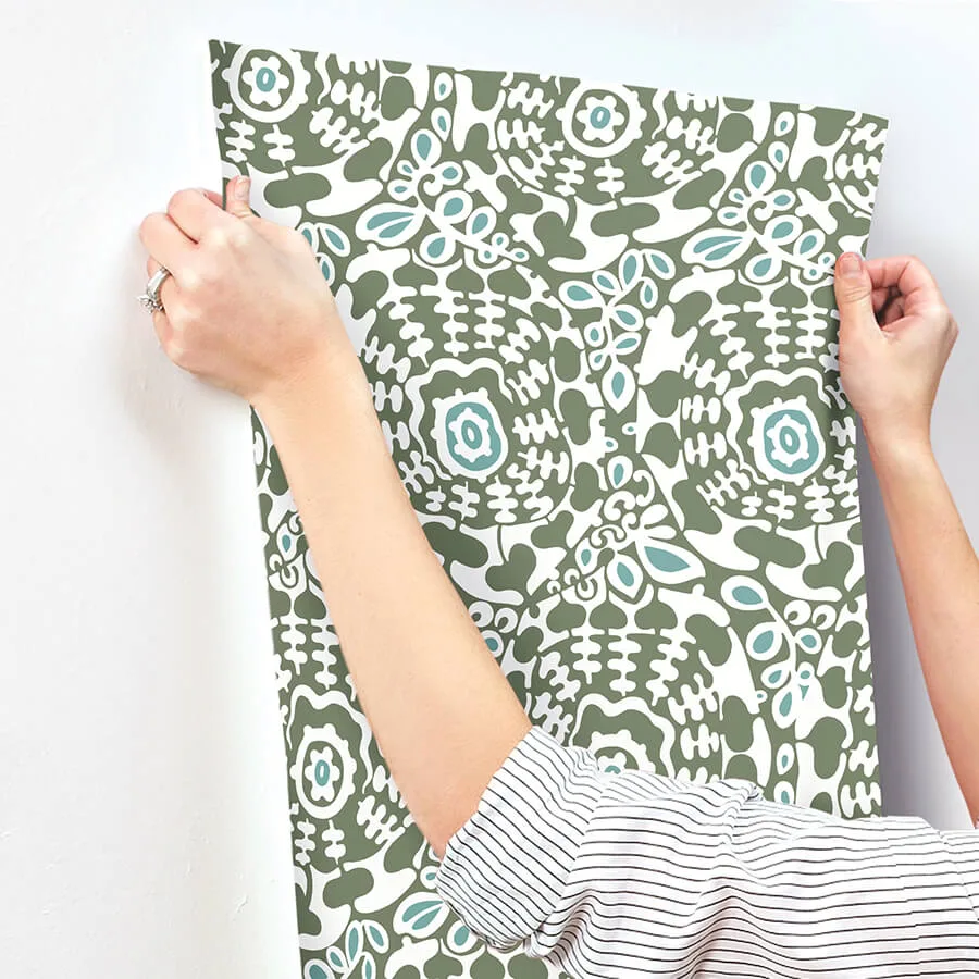 A-Street Prints Divine - Green Wallpaper | Buy Online A-Street Prints Divine wallpaper, color Green, SKU 4122-27040