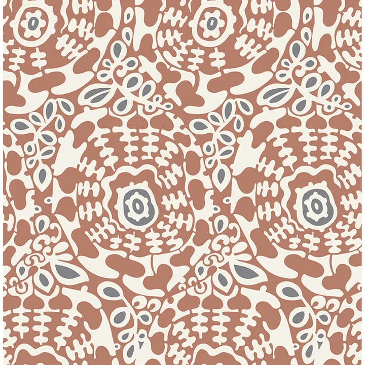 A-Street Prints Divine wallpaper, color Rust, SKU 4122-27041
