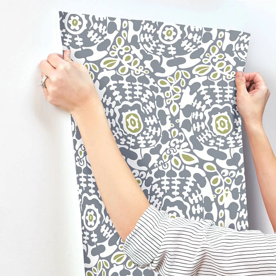 A-Street Prints Divine - Slate Wallpaper | Buy Online A-Street Prints Divine wallpaper, color Slate, SKU 4122-27037