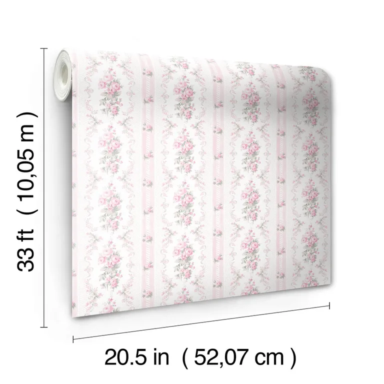A-Street Prints Dreamy Days wallpaper, color Pink Parfait, SKU AST6086
