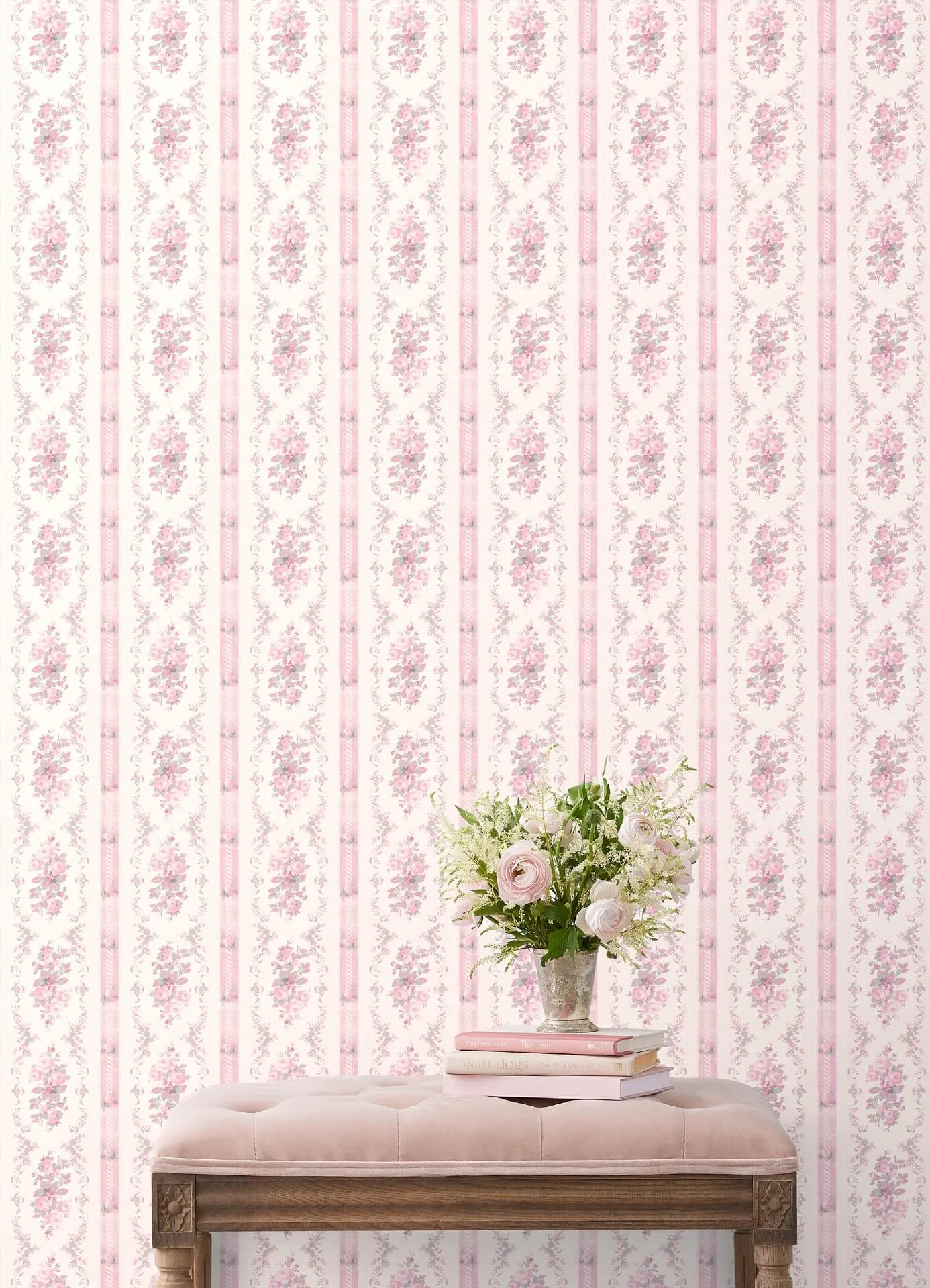 A-Street Prints Dreamy Days - Pink Parfait Wallpaper | Buy Online A-Street Prints Dreamy Days wallpaper, color Pink Parfait, SKU AST6086