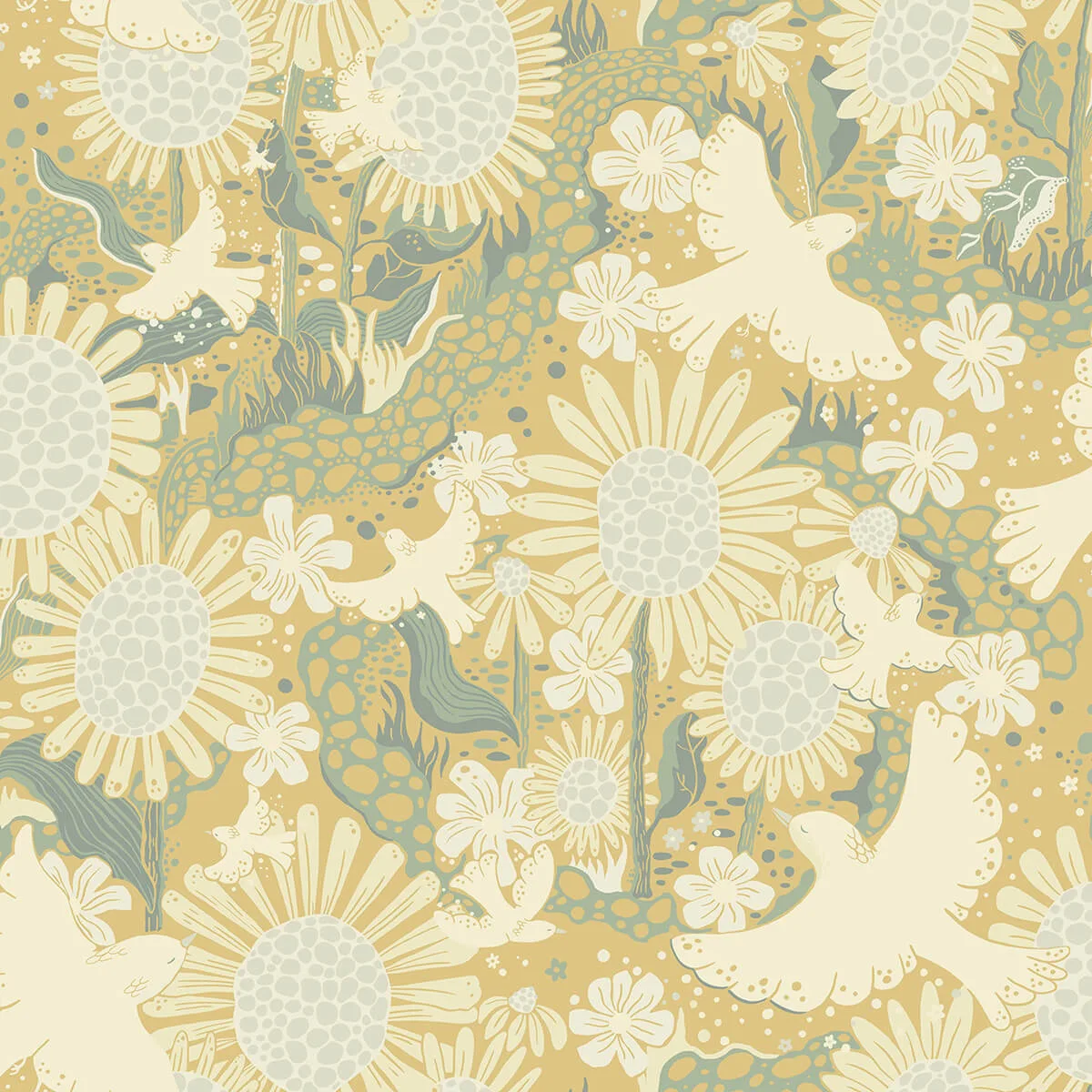 A-Street Prints Drömma wallpaper, color Butter, SKU 4111-63010