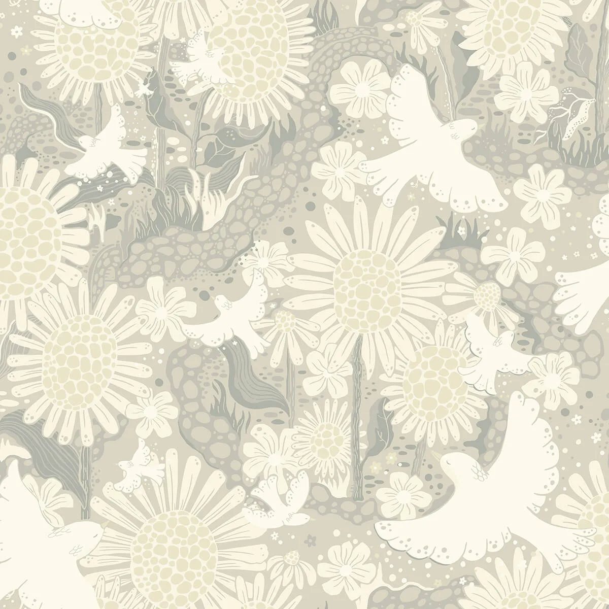 A-Street Prints Drömma wallpaper, color Light Grey, SKU 4111-63011
