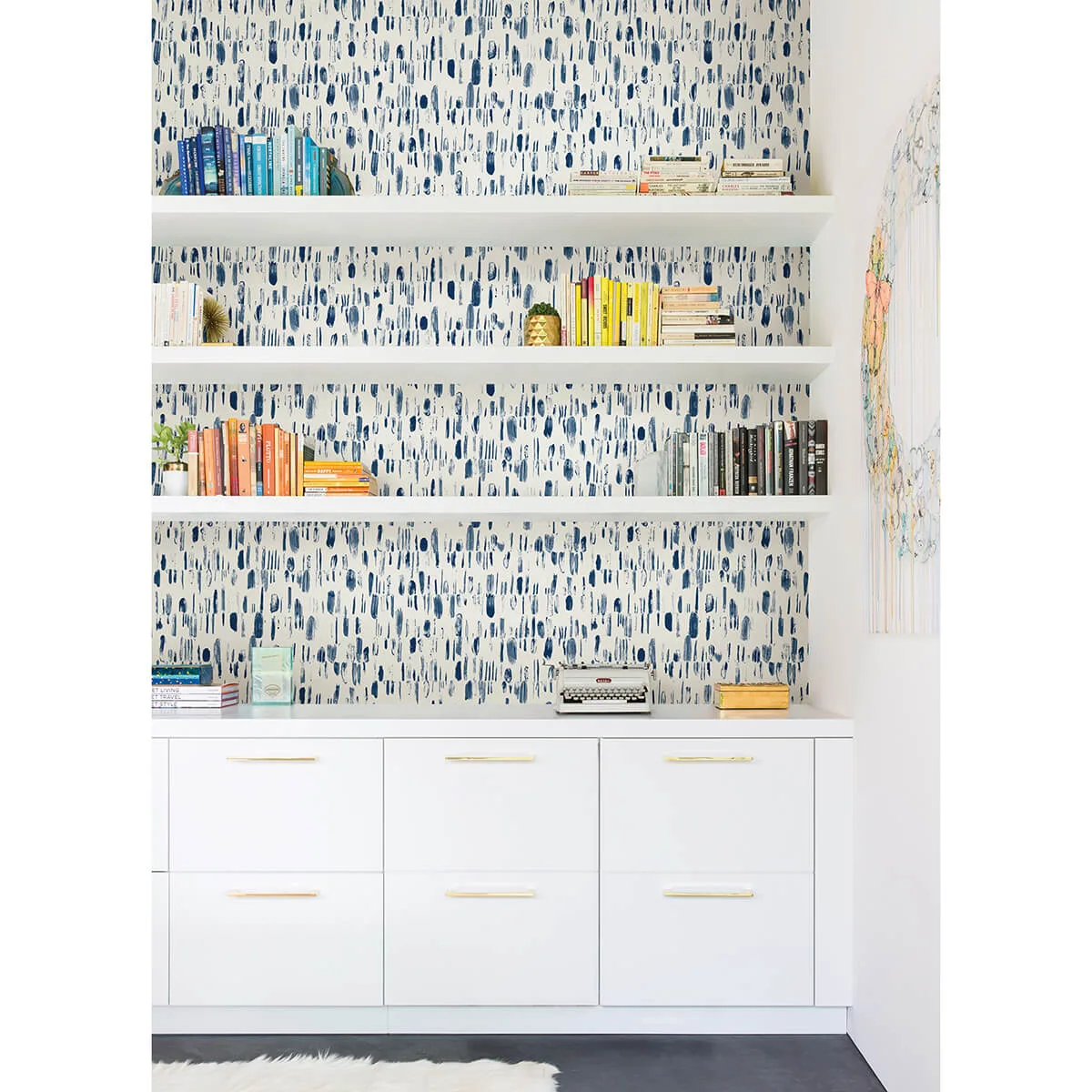 A-Street Prints Dwell - Navy Wallpaper | Buy Online A-Street Prints Dwell wallpaper, color Navy, SKU 2973-90202