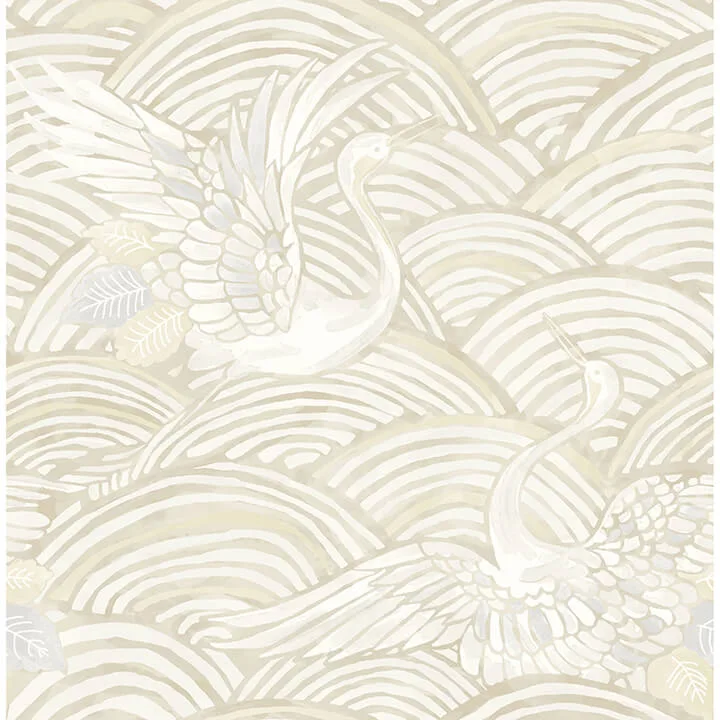 A-Street Prints Egret wallpaper, color Neutral, SKU 4172-27499