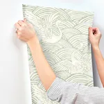 A-Street Prints Egret - Sage Wallpaper | Buy Online A-Street Prints Egret wallpaper, color Sage, SKU 4172-27497