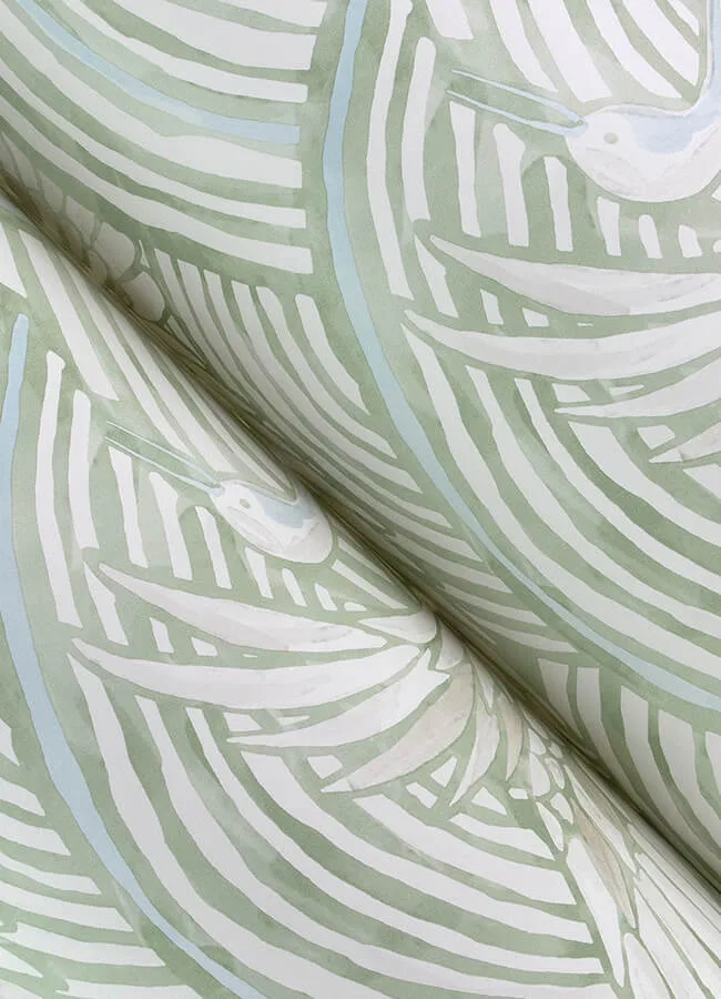 A-Street Prints Egret - Sage Wallpaper | Buy Online A-Street Prints Egret wallpaper, color Sage, SKU 4172-27497