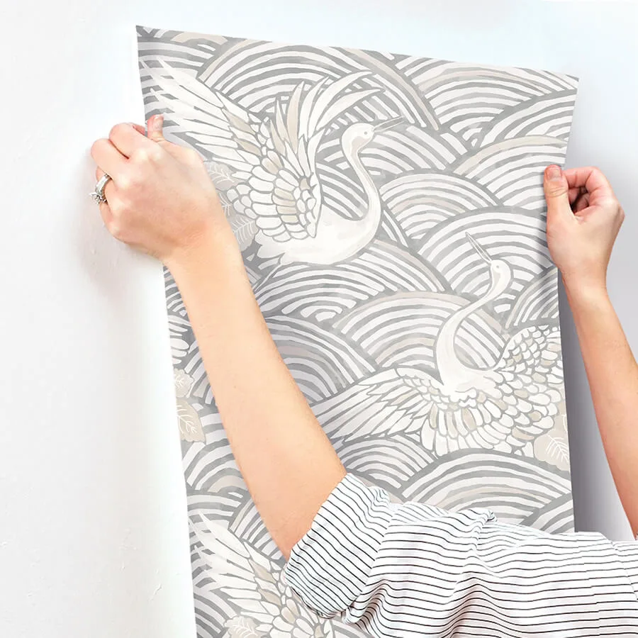 A-Street Prints Egret - Slate Wallpaper | Buy Online A-Street Prints Egret wallpaper, color Slate, SKU 4172-27496