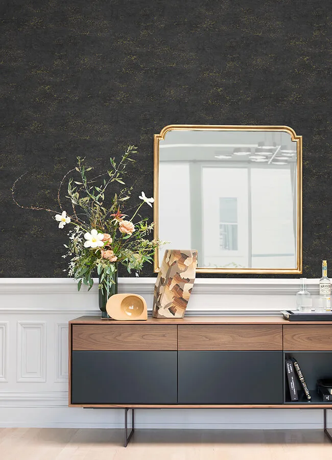 A-Street Prints Elatha wallpaper, color Charcoal, SKU 4105-86623