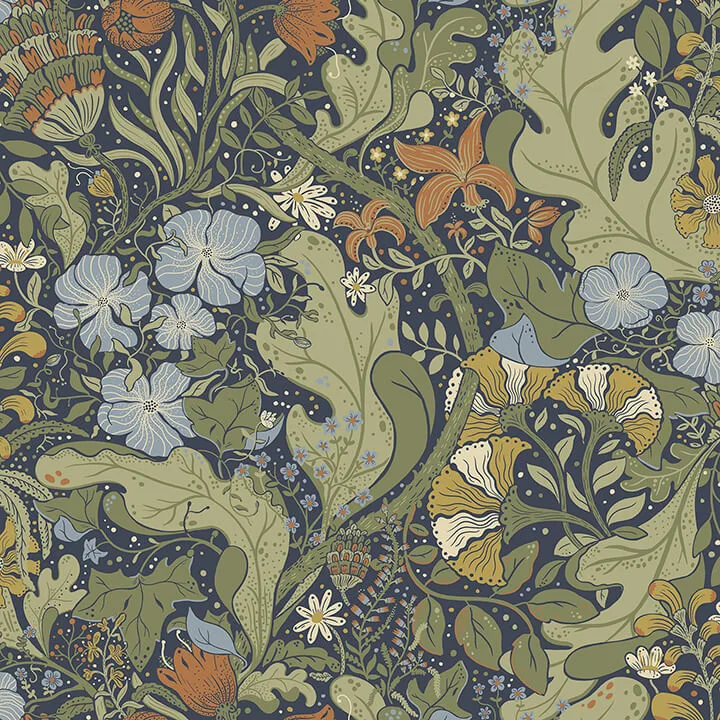 A-Street Prints Elise wallpaper, color Indigo, SKU 4080-83102