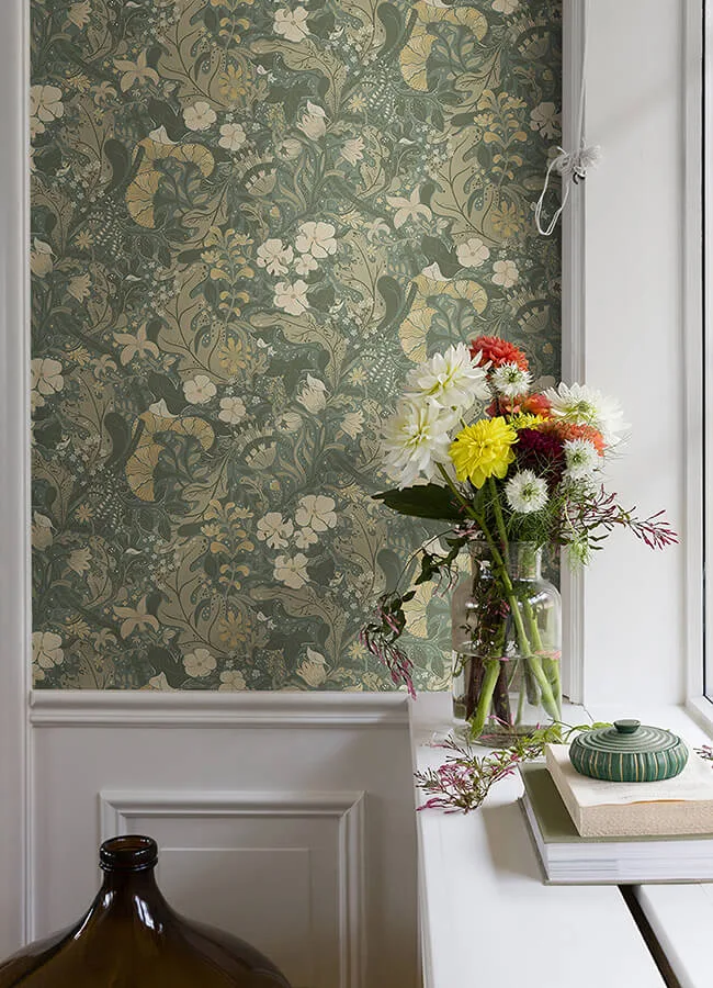 A-Street Prints Elise wallpaper, color Sea Green, SKU 4080-83104