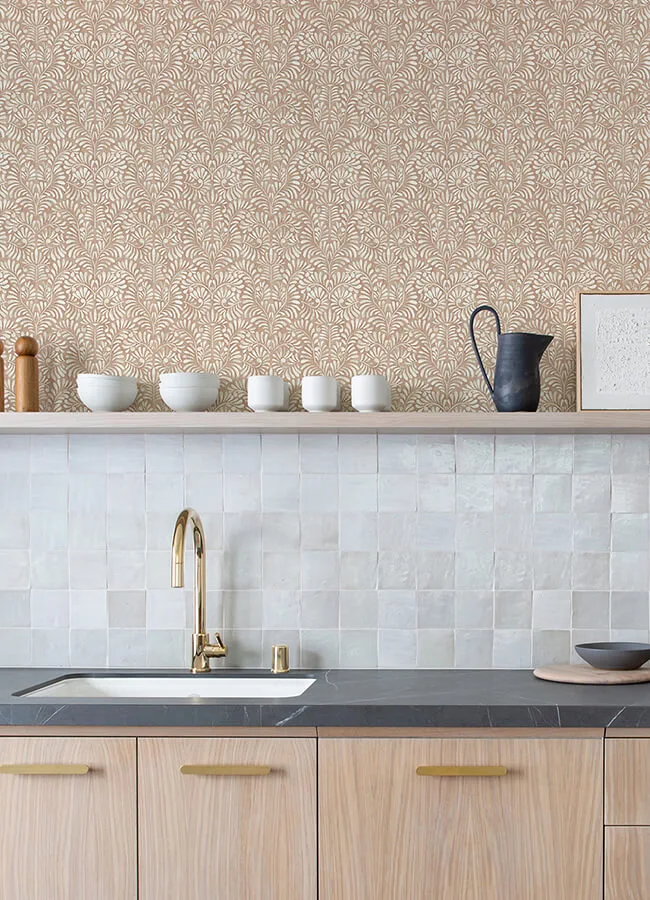 A-Street Prints Elma wallpaper, color Rust, SKU 4121-26919